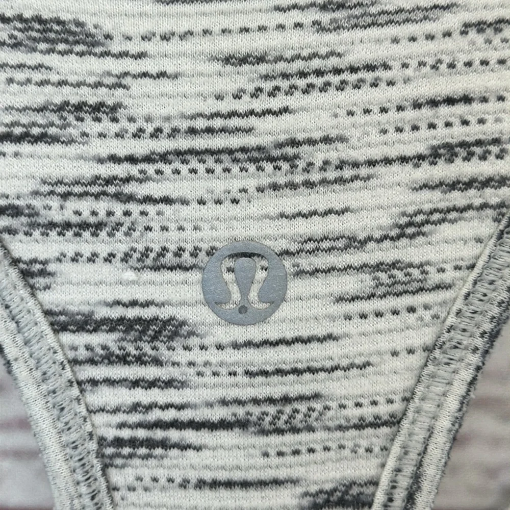 LULULEMON Salute The Sun Singlet II Tiger Space Dye Black White Size 4